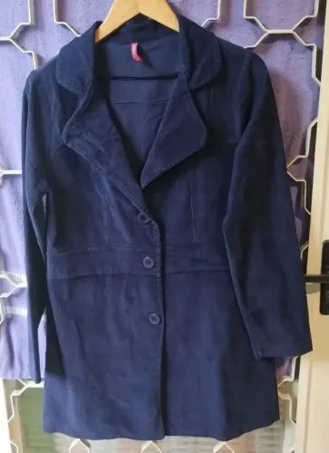 casaco azul marinho feminino veludo amiska