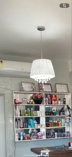 Lustre de cetim com quatro bocais