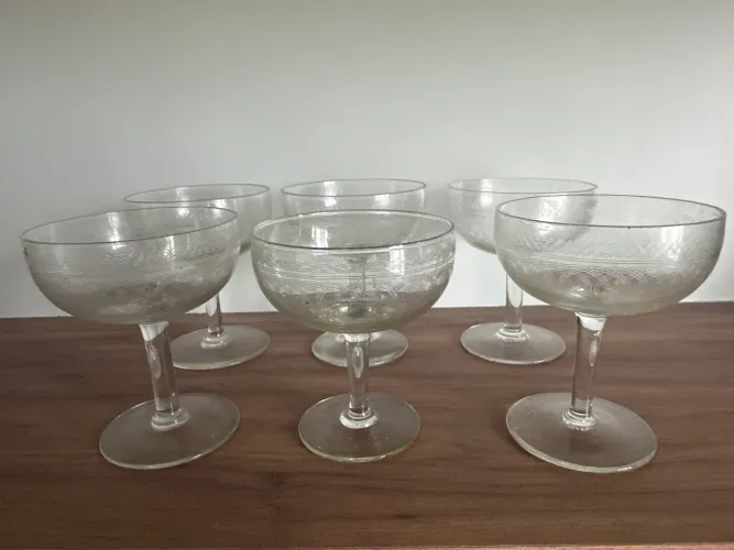 Taças de champanhe de cristal