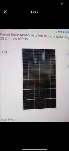 Painel Solar Monocristalino Renepv 160w 1000v
