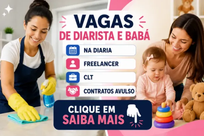 Vaga Para Babá e cozinheira