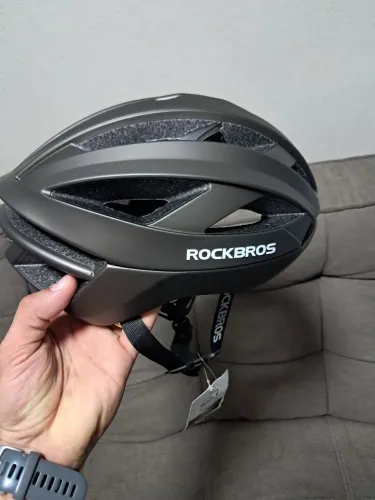 Capacete de Ciclismo Rockbros - cinza - Nunca Usado