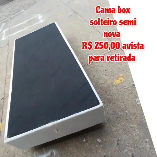 Cama box solteiro semi nova