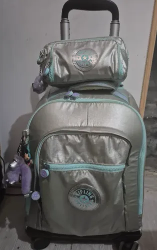 Mochila Kipling New Zea + Estojo Kipling Cute Originais- Seminova