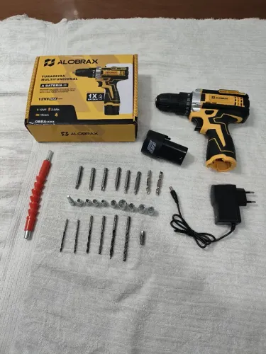 Furadeira e parafusadeira nova12 v recarregável a bateria + chaves
