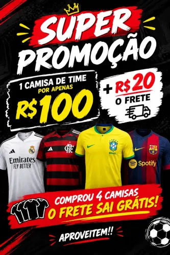 Vendo camisas de time 100$ + 20 frete