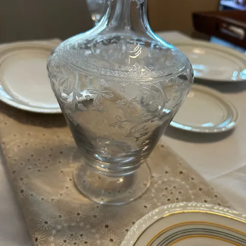 Licoreira e taças de Cristal Tcheco