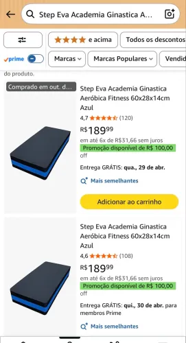 Vendo 4 Step Eva Academia Ginastica Aeróbica Fitness 60x28x14cm