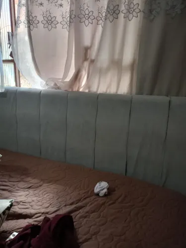 Vendo cabeceira Queen usada bom estado cor cinza claro