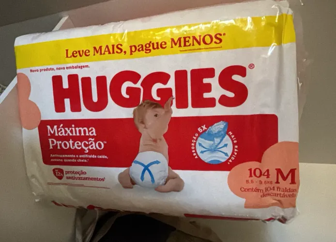 Fralda Huggies - 104 unidades