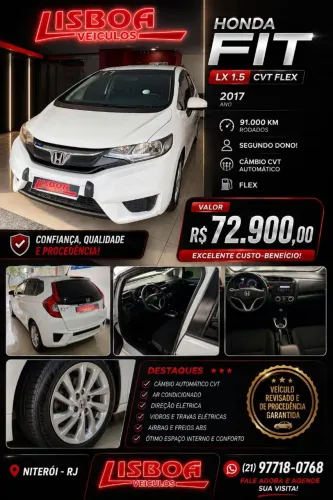 Honda Fit LX 1.5 Flexone 16V 5P Aut. 2017