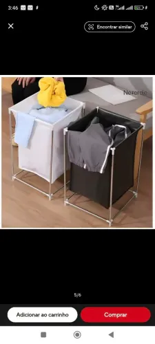 Cesto Desmontável Roupa Suja Organizador Minimalista Lavanderia Casa - Neverdie Store
