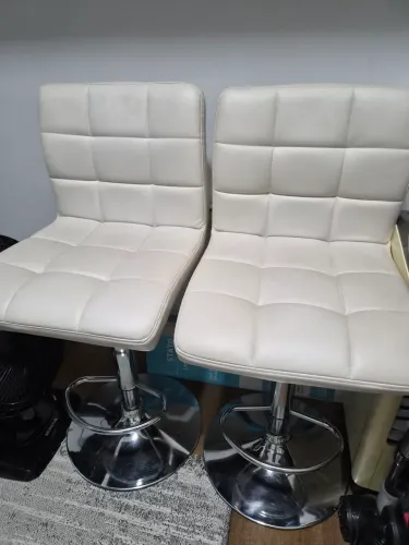 2 Banco banqueta alta offwhite tok&stok
