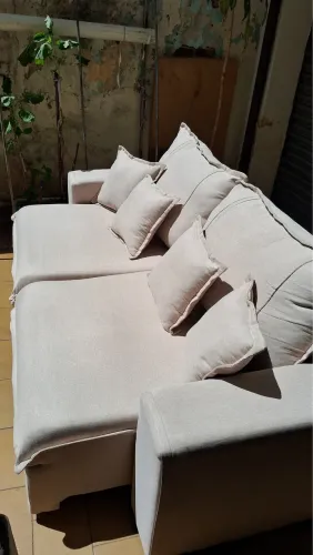 Sofá retrátil 2.30m claro