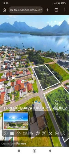 Duas áreas de frente a Baía de Guaratuba c/ 4.250 m² e outra 2.750 m² totalizando 7.000 m²