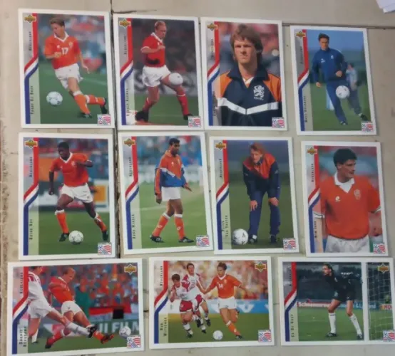 11 Figurinhas carta colecionavel Copa Mundo 1994 -Upper Deck World Cup USA 1994 Holanda Ne