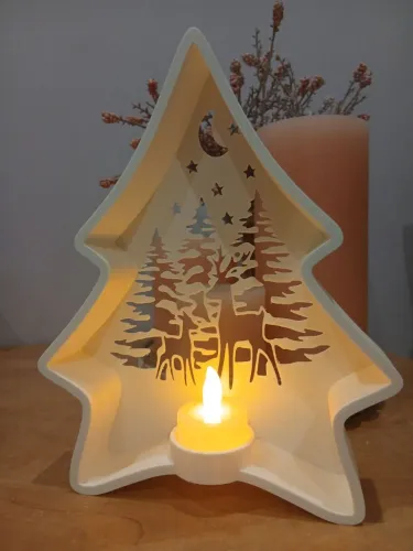 Enfeite Árvore de Natal com suporte para vela