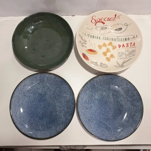 Kit Travessas Saladeiras Ceramica 25cm 4 peças Oxford Allenza Porto Brasil