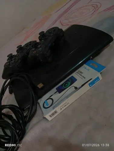 PlayStation 3 Desbloqueado com Vários Jogos na Memória - Bom Estado