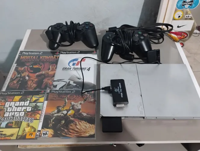 Vendo PS2 prata completo