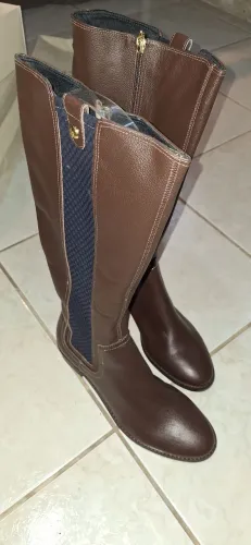 Bota Cano Alto Marrom N°s 33/40 Jorge Bischoff Nova