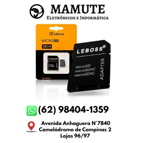 Cartão Memória Leboss LB-CM32 32GB microSDHC C10 Adaptador SD
