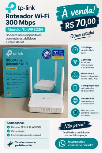 Vendo Roteador Wi-Fi