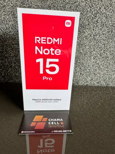 REDMI NOTE 15 PRO 256GB/8GB RAM NOVO/LACRADO