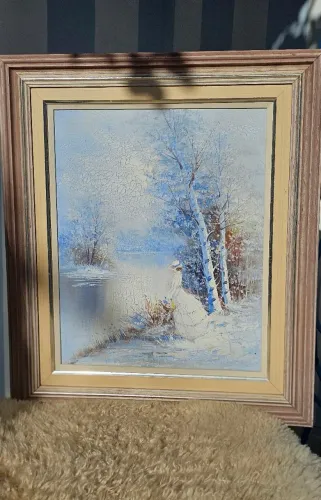 Quadro vintage PINTURA A MÃO.