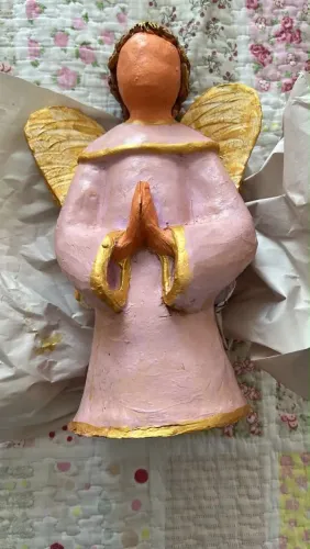 Anjo da guarda cerâmica