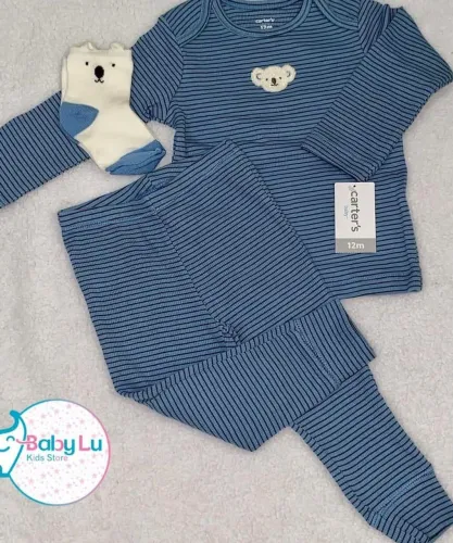 Conjunto cartes menino 9 meses manga longa