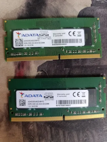 2 memórias DDR4 3200 (22) 4GBX4 SD-DIMM