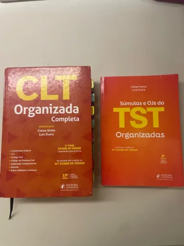 CLT ORGANIZADA ATUALIZADA + LIVRO DE SÚMULAS E OJS DO TST