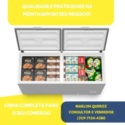 Freezer Horizontal 2 Tampas MetalFrio 546L
