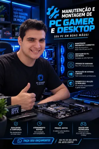 Manutenção de PCs, Desktop e PC Gamer! | eia a descrição!)