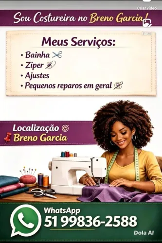 Sou costureira em Gravataí