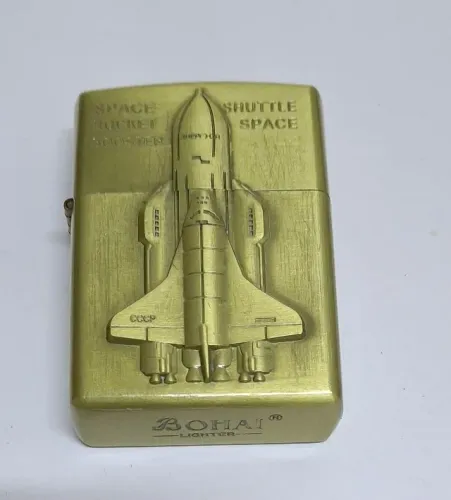 Isqueiro Bohai Lighter Space Rocket Booster Shuttle Space - Colecionável Novo a Fluido