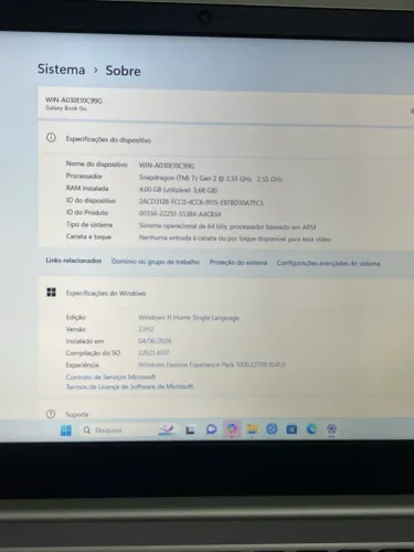 NOTEBOOK SAMSUNG GALAXY BOOK GO - TELA 14P