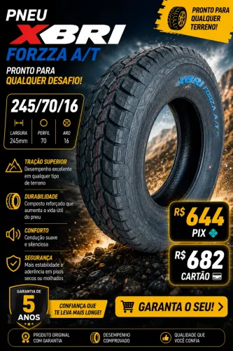 Pneu 245/70/16 Pneu 245/70R16 Pneu 245 70 16 xbri forzza novo
