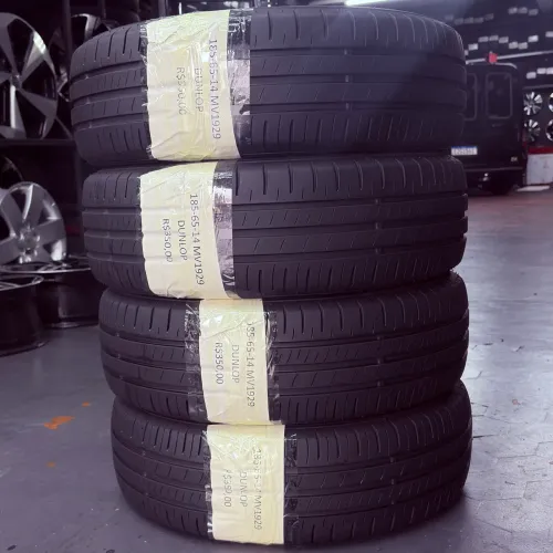4 PNEUS 185 65 14 DUNLOP SEMINOVOS