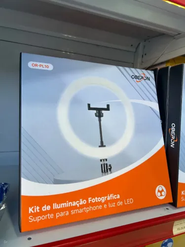 Ring Light 10" com suporte para vídeos ou fotos
