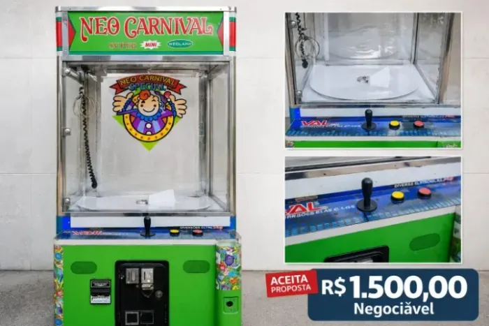 Grua de pelúcia neo carnival