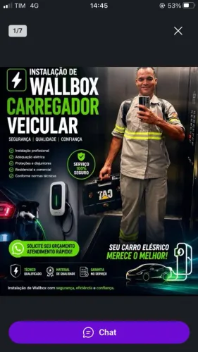 Instalação de wallbox carregador veicular BH Contagem Betim Lagoa Santa Luzia venda nova