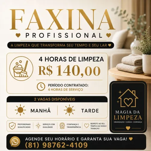 Faxina e limpeza