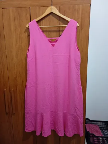 Vestido rosa de festa Join Curves tamanho 54 forrado