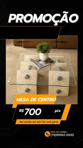 Mesa de centro na promoção