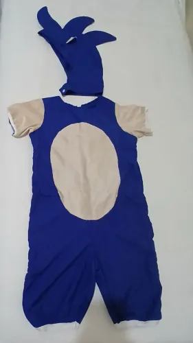 Fantasia Sonic veste 6 a 8 anos