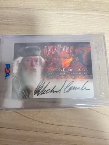 Harry Potter Michael Gambon Dumbledore Card Artbox autografado