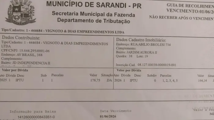 VENDO DIREITOS DE LOTE