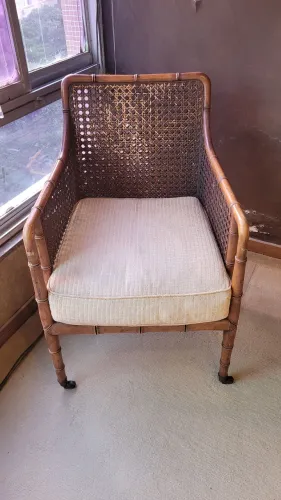 Cadeira /poltrona de palha vintage